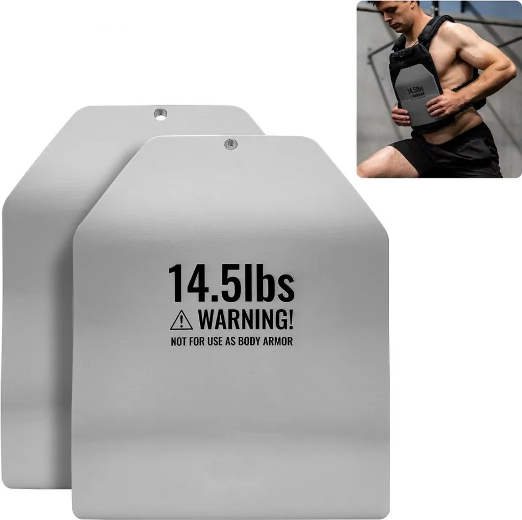 Plaques gilet lesté 2x6,58kg - Lest stable et plat pour éviter les chocs