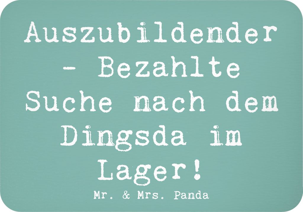 Mr. & Mrs. Panda magnet Spruch Auszubildender Abenteuer - Meeresbrise - Geschenk, personalisierte Geschenke, tafelmagnet, Wertschätzung, whiteboar...