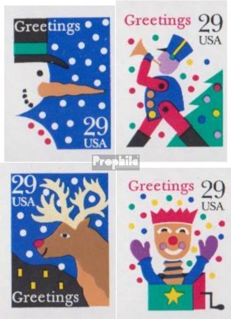 Briefmarken USA 1993 Mi 2418-2421 (kompl.Ausg.) postfrisch Weihnachten