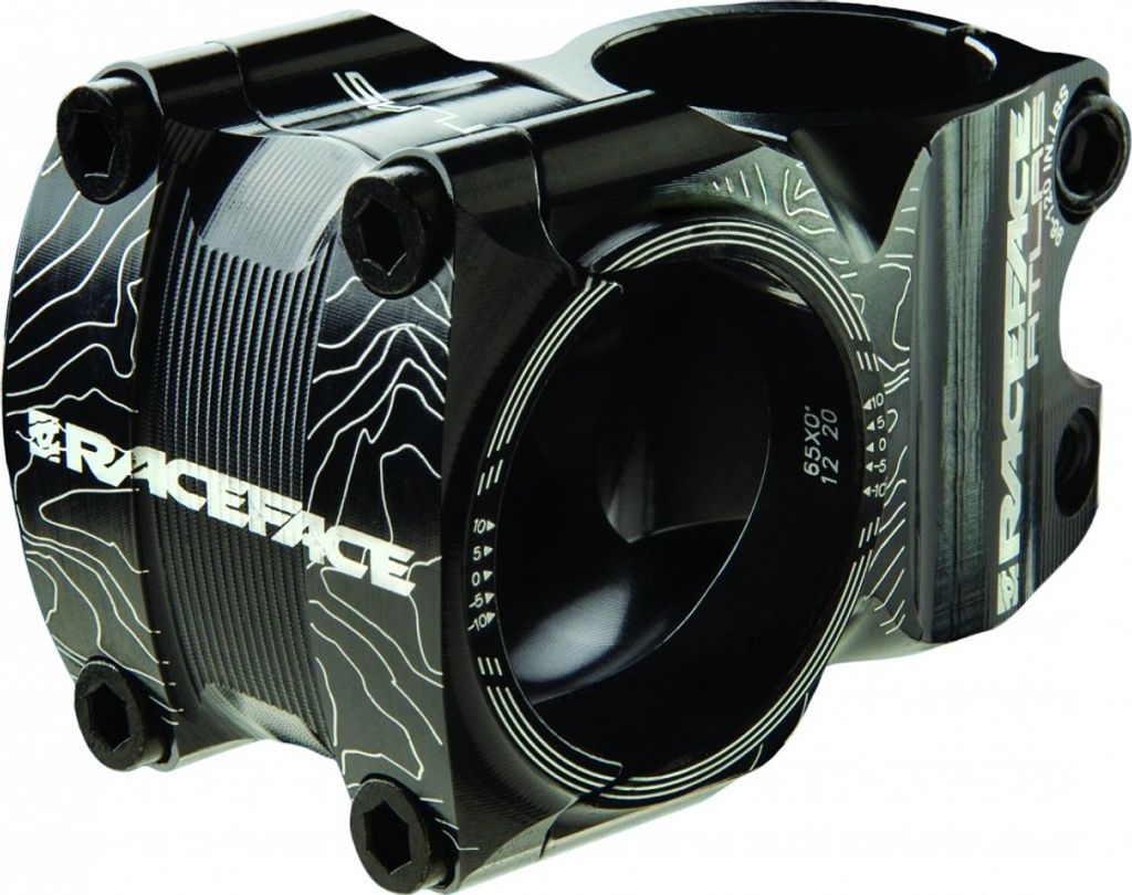 Race Face Atlas Vorbau, 35.0mm, 50mm, 0°, schwarz - präzise Kontrolle am Trai...