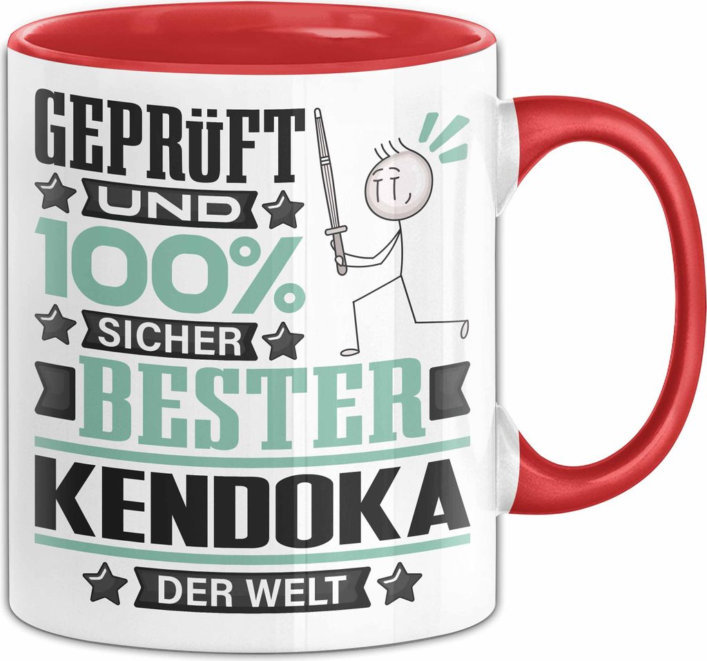 Kendoka Geschenk Lustiger Spruch für Kendoka Geschenkidee Bester Kendoka Der Welt (Rot)