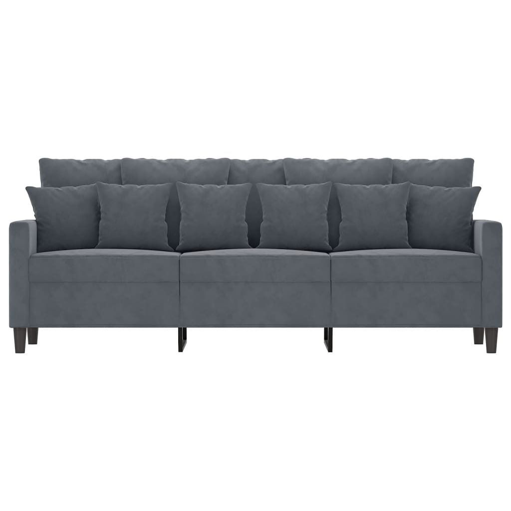 "2026 Aktion" 3-Sitzer-Sofa - CLORIS - Couchgarnitur - Sofa Set Sitzmöbel - Dunkelgrau 180 cm Samt - 198 x 77 x 80 cm - NeuMöbel2033233