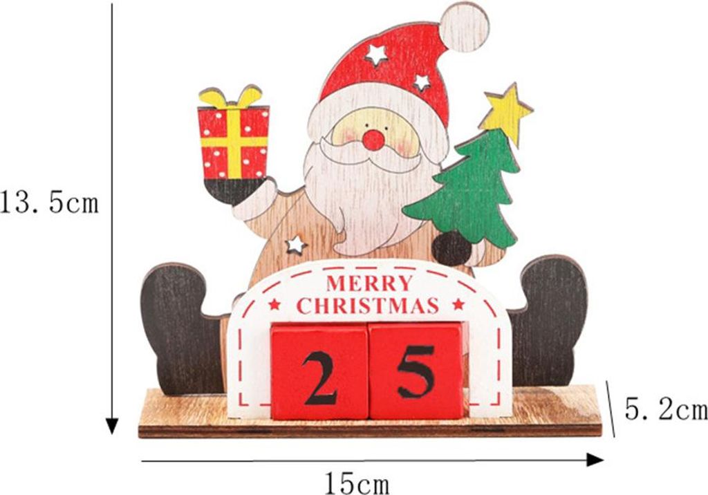 Weihnachts -Countdown -Kalender Santa Claus Snowman Elk Cartoon Advent DIY Craft fr Neujahrsfeierndekoration