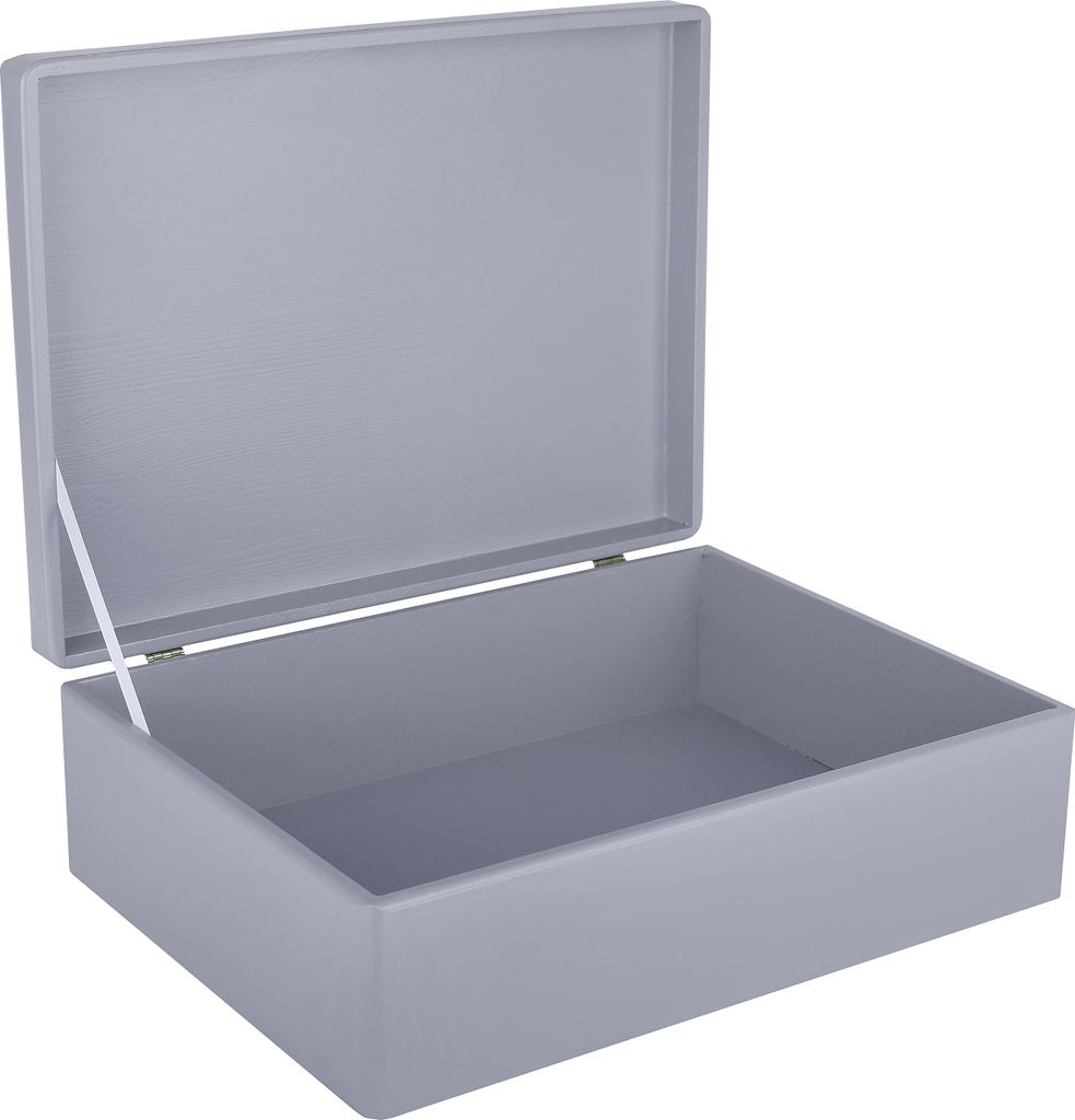 Creative Deco Boite de Rangement en Bois Gris 40 x 30 x 14 Image du produit 