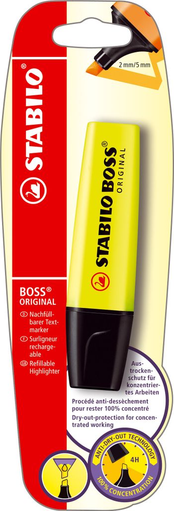 Textmarker - STABILO BOSS ORIGINAL - Einzelstift - gelb Produktbild 