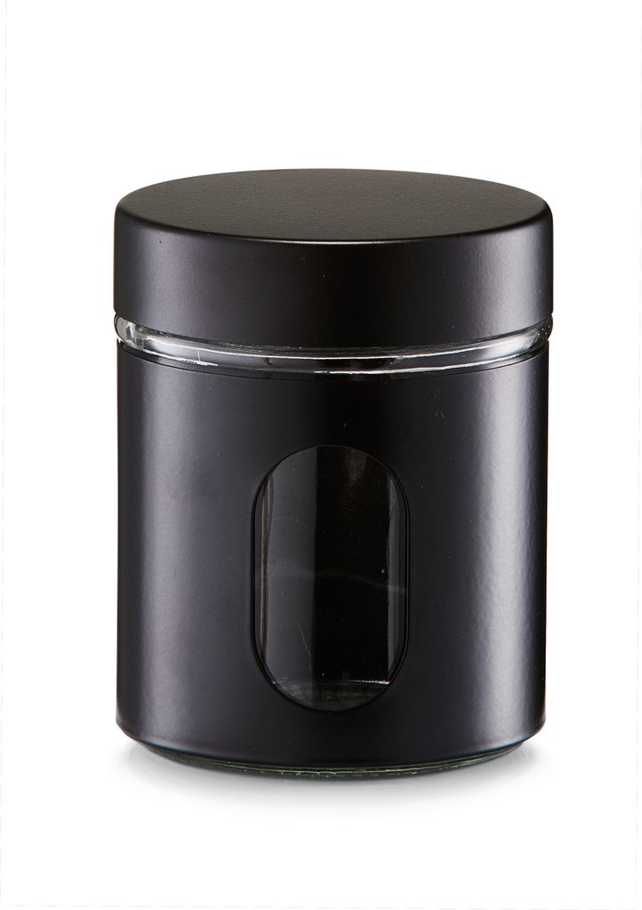 Zeller Vorratsglas, 500 ml, schwarz - Ø10,2x12,5; 19795