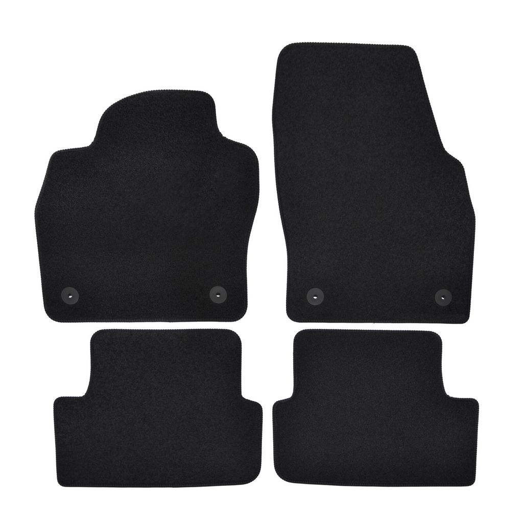 J&J AUTOMOTIVE | Premium schwarz Fußmatten Autotepiche Passend Für Volkswagen Polo AW ab 2017 4tlg, Genaue Passform, rutschfeste Untregrund, mit ...