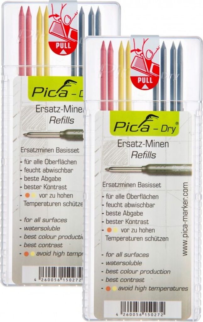 PICA-Marker Pica-Dry Ersatzminen Basis-Set 16 St. 4020 Tieflochmarker Baumarker
