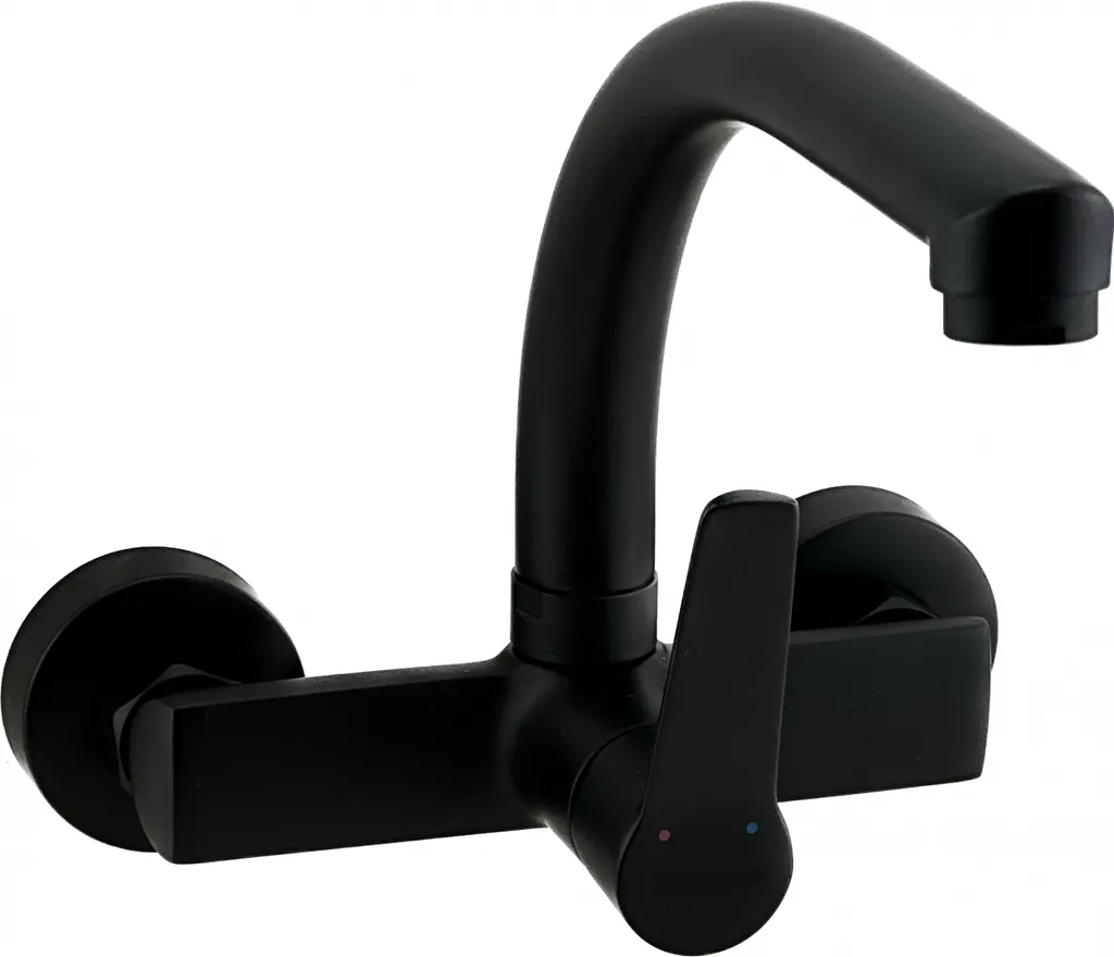 Offerta Miscelatore Parete Cucina AquaTrimo Chopin Nero Opaco