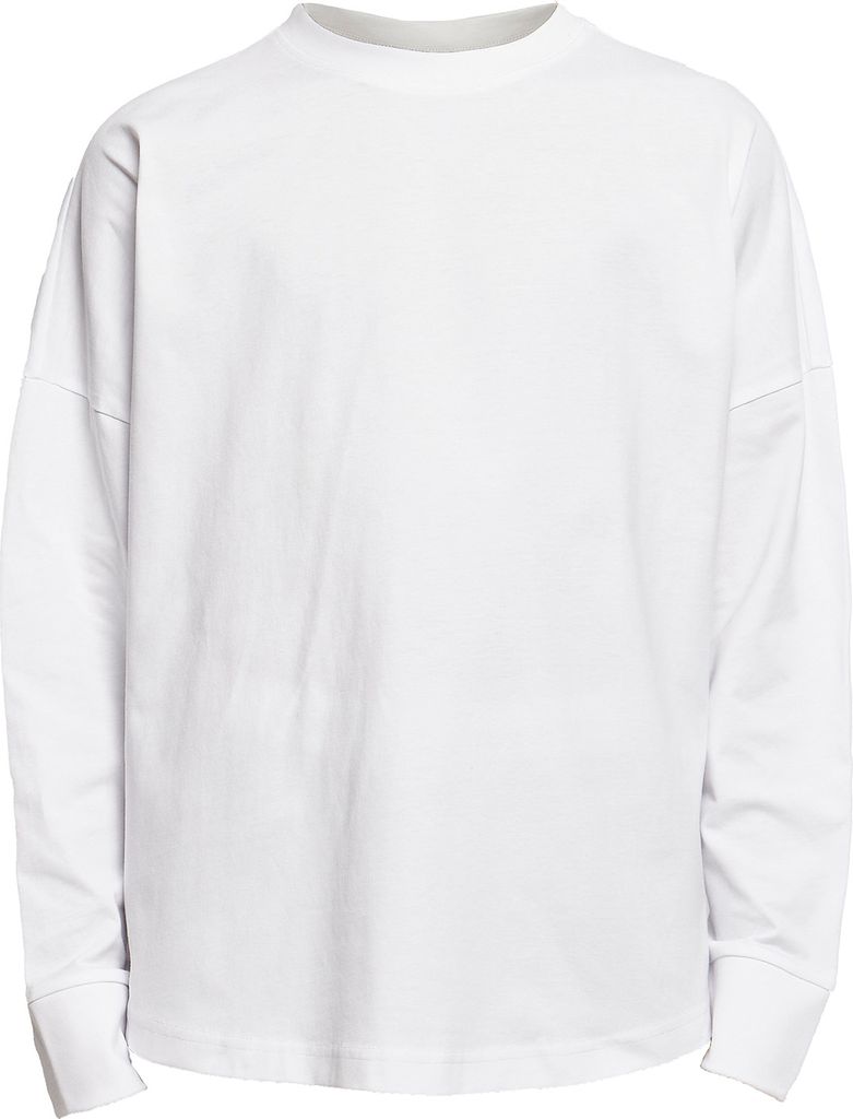 Build Your Brand - T-Shirt Angeschnitten für Herren Langärmlig RW8512 (XS) (Weiß)