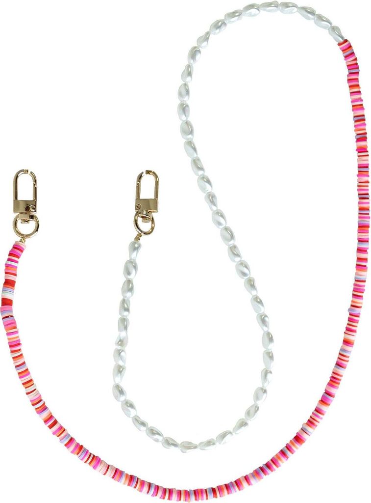 xoxo Wildhearts Handyketten - Island Girl - Lang - Phone Cord - Weiß / Rosa