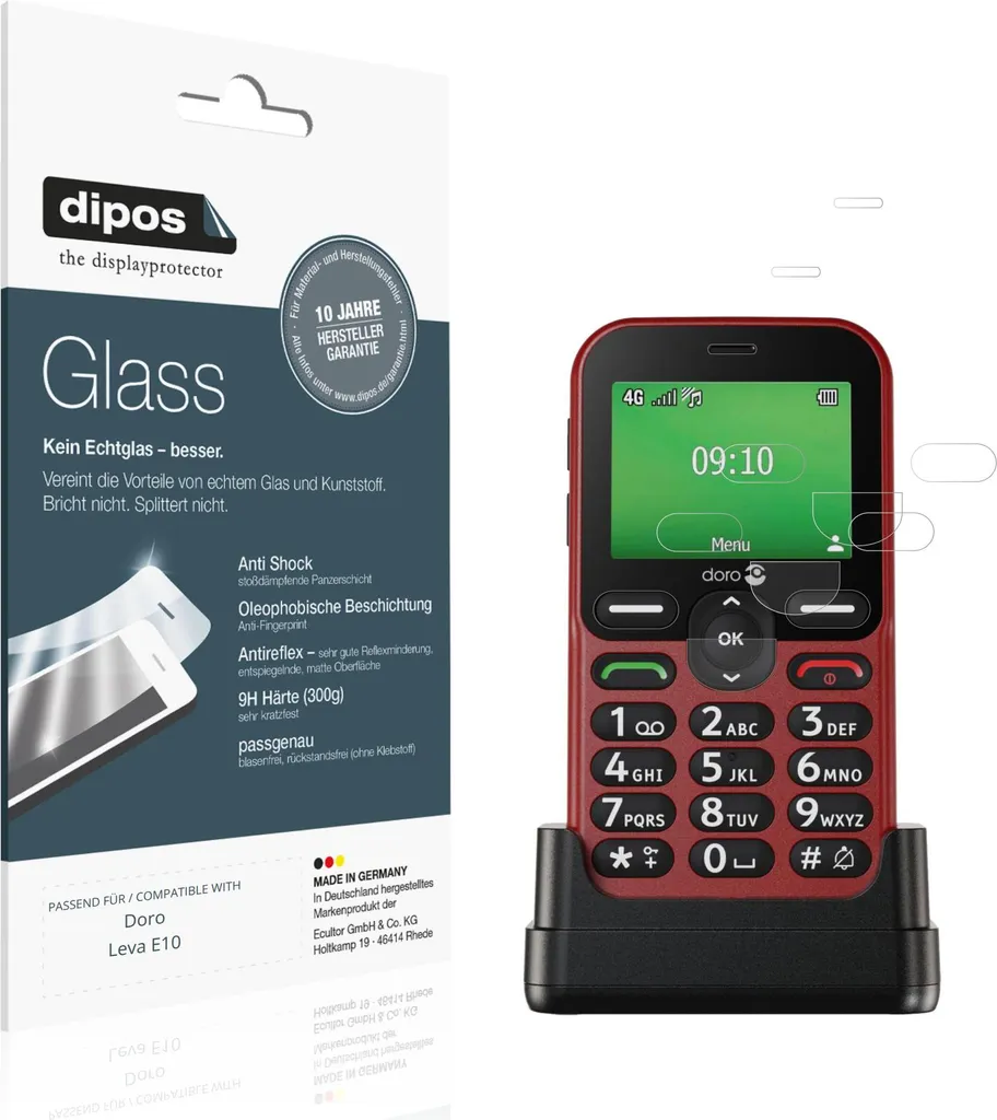 Kit 2x Vetro Flessibile 9H Doro Leva E10 - Pellicola Opaca Anti-Graffio