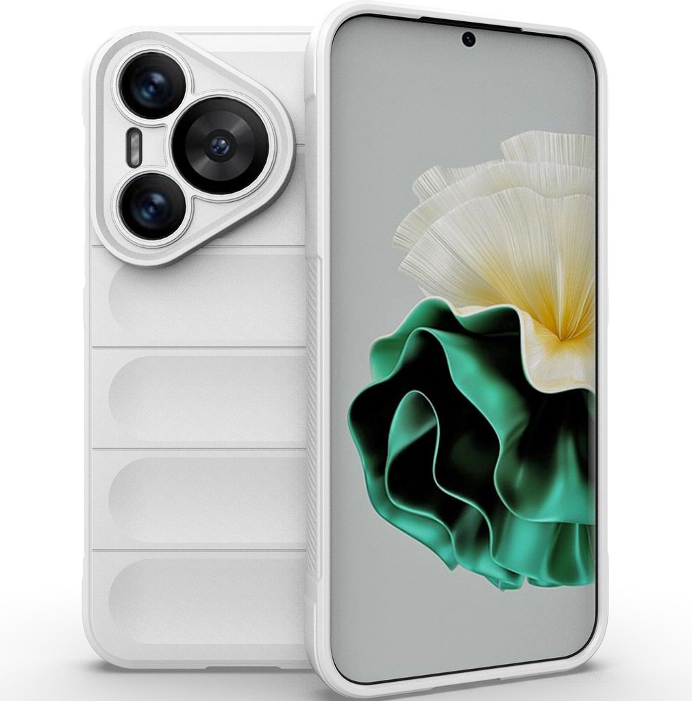 Handyhülle für Huawei Pura 70 Weich TPU Silikon Stossfest Anti-rutsch Hülle Weiß