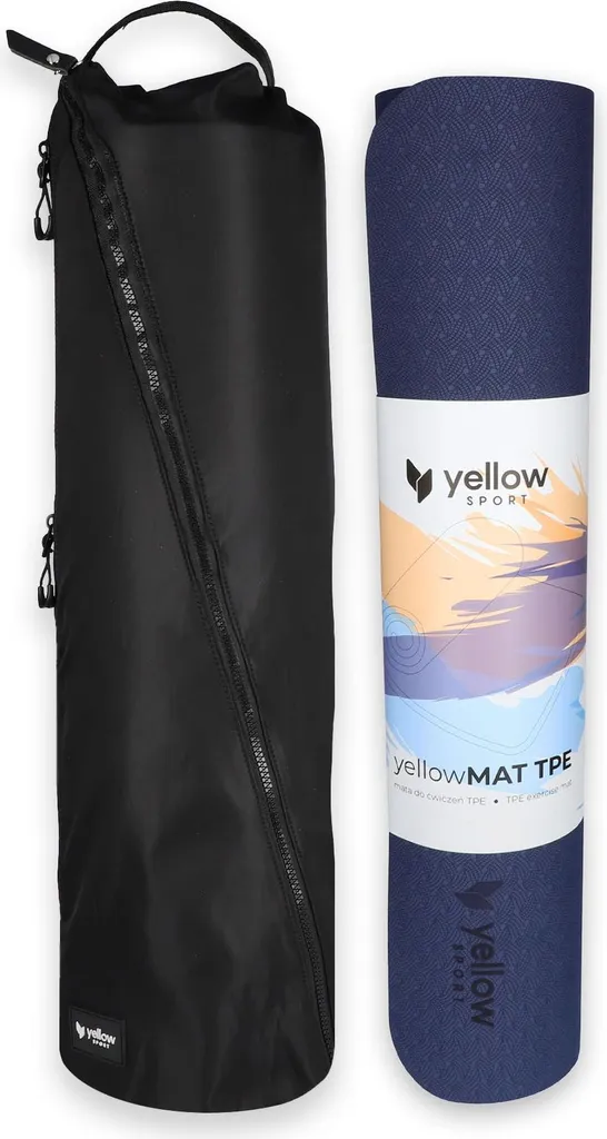 Tapis de sol TPE yellowMAT bleu antidérapant : fini les glissades avec ce sac