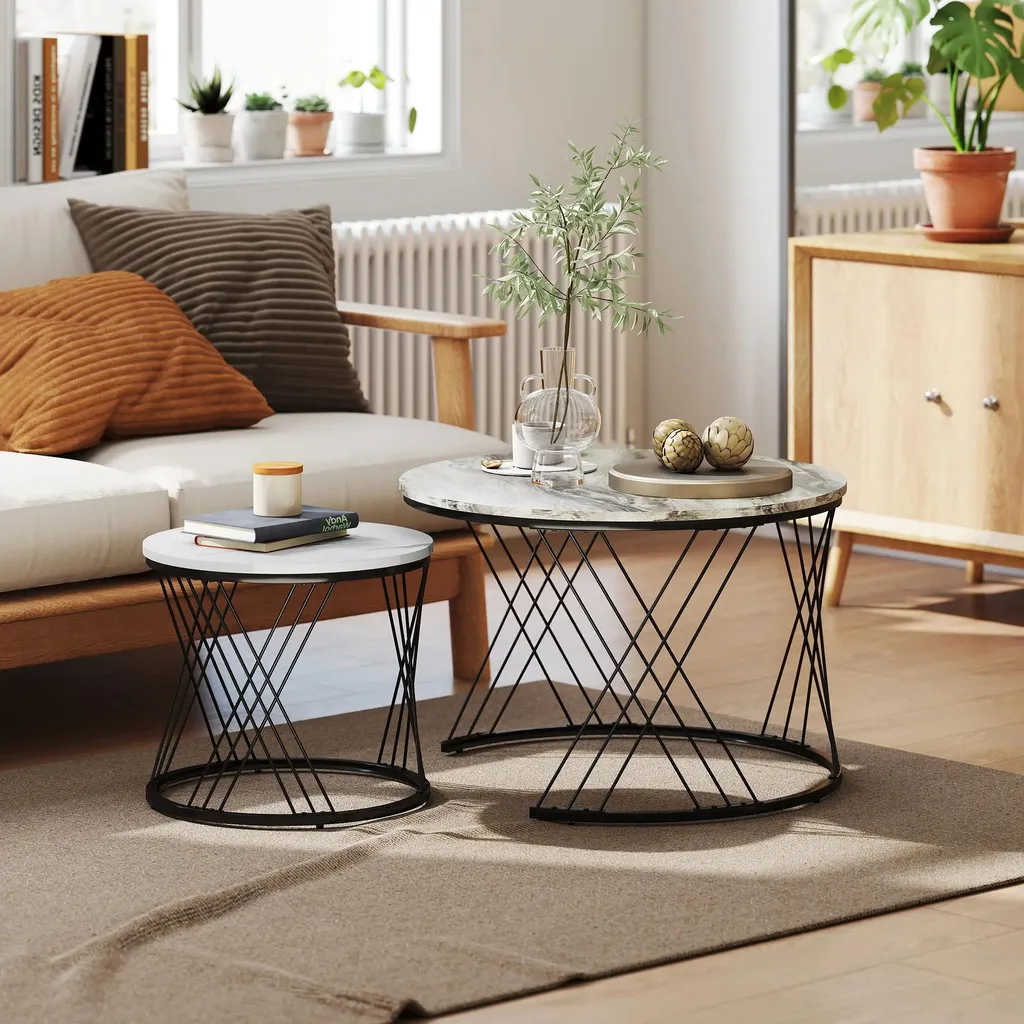 Tables basses gigognes de salon pour optimiser les petits espaces - 7