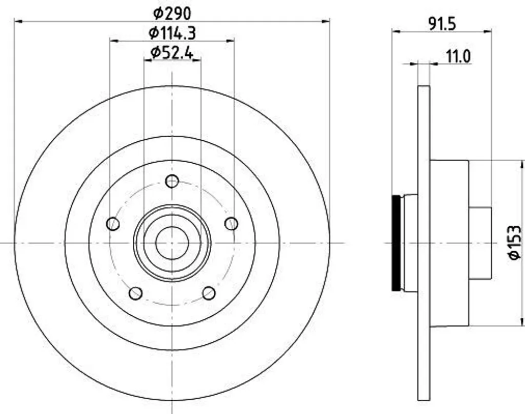 Disque de frein haute teneur en carbone HELLA pour Renault Scenic IV