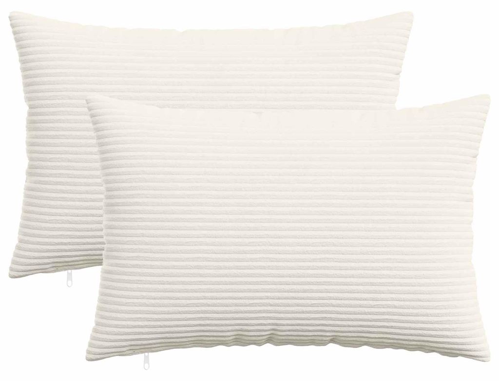 PUEAZU Kissenbezug 2 pcs HEERLEN Creme 50 x 80 cm Cord - Produktbild 