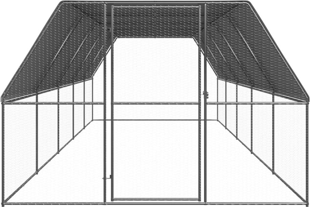 vidaXL Outdoor-Hühnerkäfig 3x10x2 m Verzinkter Stahl