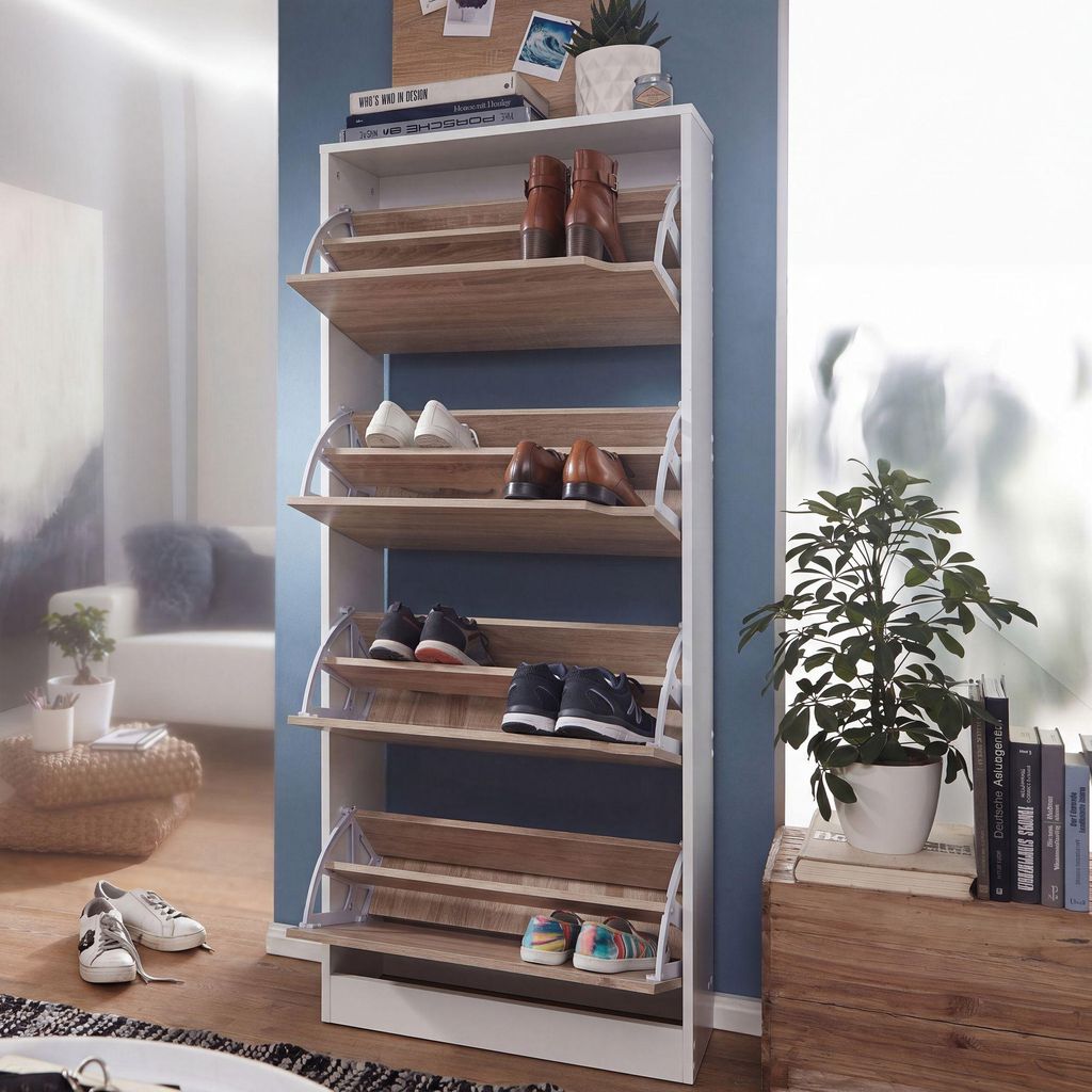 FineBuy Schuhkipper mit 4 Fächern für 24 Paar Schuhe Produktbild 