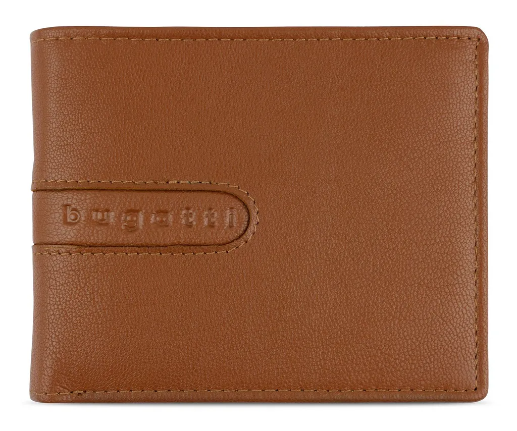 bugatti portafoglio Bomba Wallet With Push Button And Flap Cognac marrone chiaro