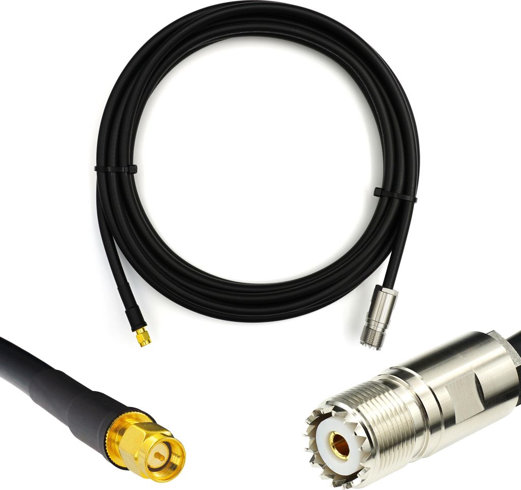 7m SMA Stecker auf SO239 UHF — Wetterfestes 5D-FB Verlustarmes Ø7.5mm Verlängerungskabel — SO-239 Antennenkabel für CB Funk HAM Funkgerät S...