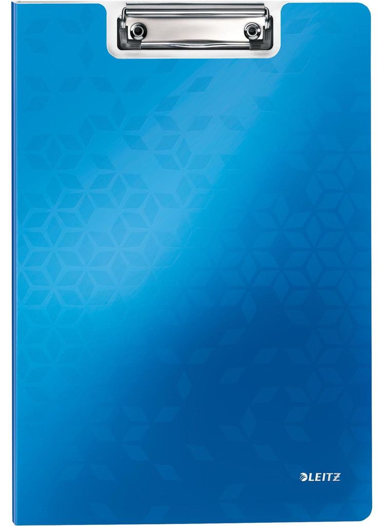 LEITZ Klemmbrett Mappe WOW DIN A4 Polyfoam blau metallic