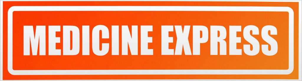 Kiwistar Medicine Express invertiert Magnetschild Schild magnetisch - 30cm Neonorange - Magnetfolie für Auto PKW Kfz