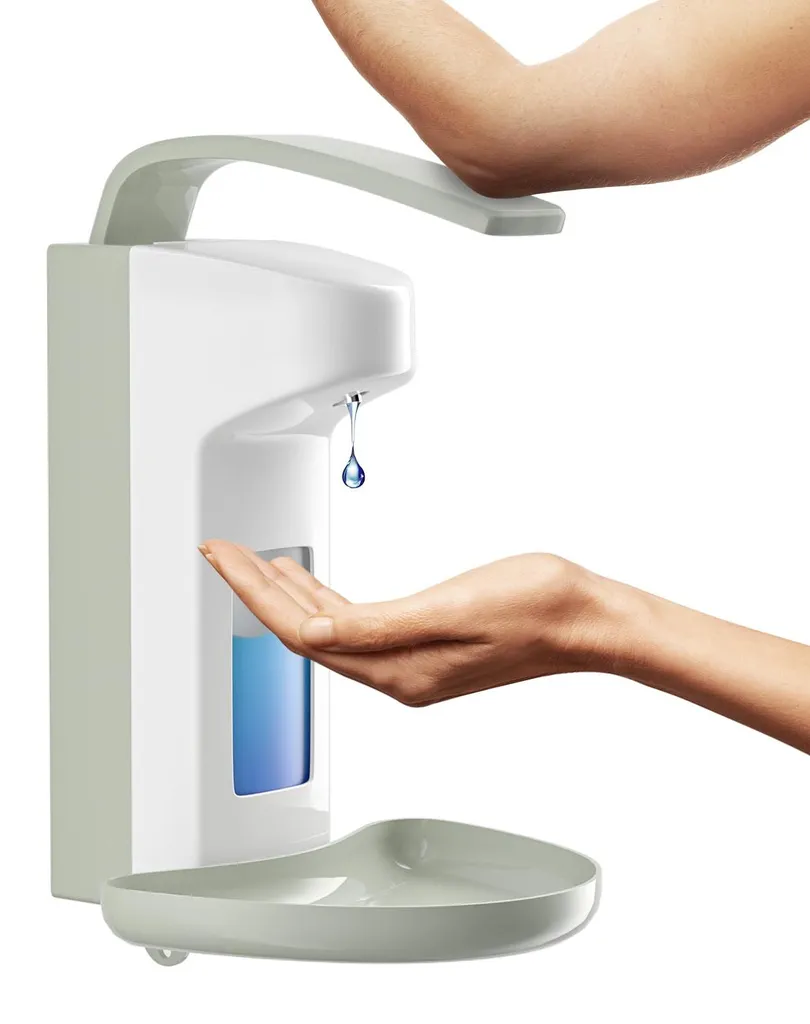 Distributeur savon mural blanc 500 ml : stop au gaspillage et microbes