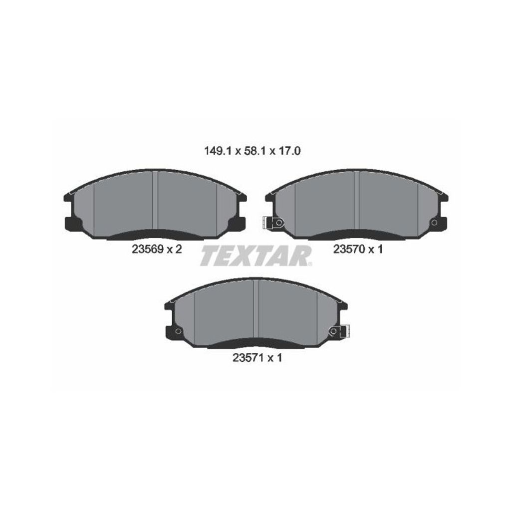 Textar Bremsbeläge vorne für Hyundai H1 Trajet SSangyong Actyon Kyron Rexton