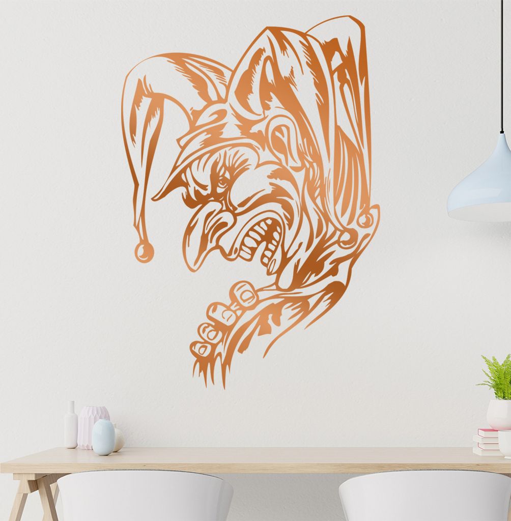 Harlekin Wandtattoo in 6 Größen - Wandaufkleber Wall Sticker - Dekoration, Küche, Wohnzimmer, Schlafzimmer, Badezimmer