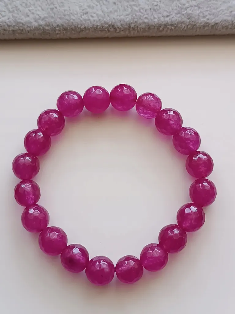 Bracciale Cristalloterapia Giada Rosa 10mm - Protezione e Amore