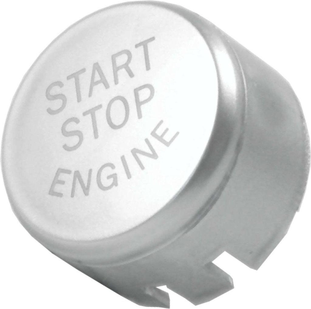 Overdrive-Racing Startknopf für BMW 1er F20 2er F22 3er F30 4er F32 5er F10 6er F06 7er F01 X1 X2 X3 X4 X5 X6 Start Stop Knopf Silber Hochglanz Er...