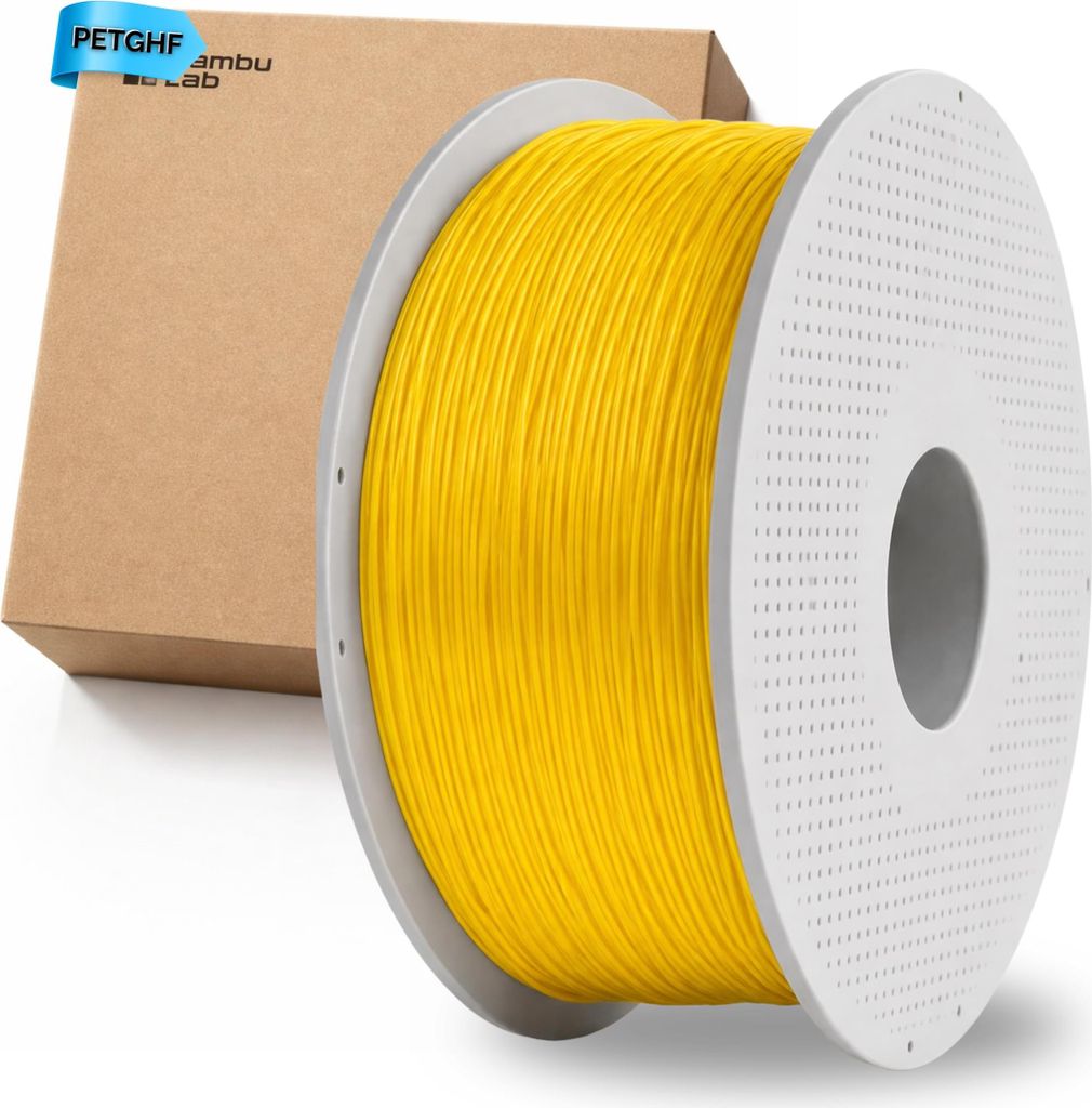 1x Bambu Lab PETG-HF mit Spule gelb Filament 3D-Drucker 33400 Zubehör