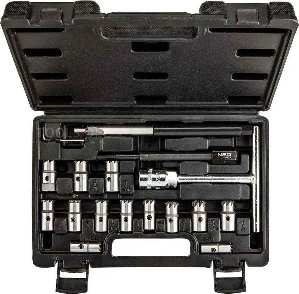 Set de 17 alésoirs pour nettoyage de puits d'injecteur moteur diesel