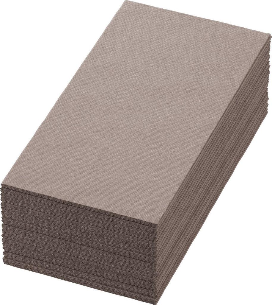 6x -Dunisoft-Servietten 40 x 40 cm 1/8 Buchfalz greige | Packung (60 Stück)