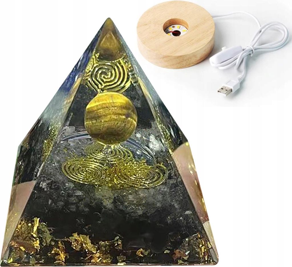 Pyramide ORGONIT +LED-Lampen LAMPE 5cm CRYSTAL AMULET 5cm HX05