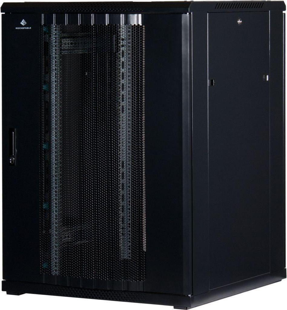 Rockstable 32HE 19 Zoll Serverschrank Netzwerkschrank (BxTxH) 800x800x1600mm mit Glastür - Türanschlag wechselbar - Türen und Seitenwände abneh...
