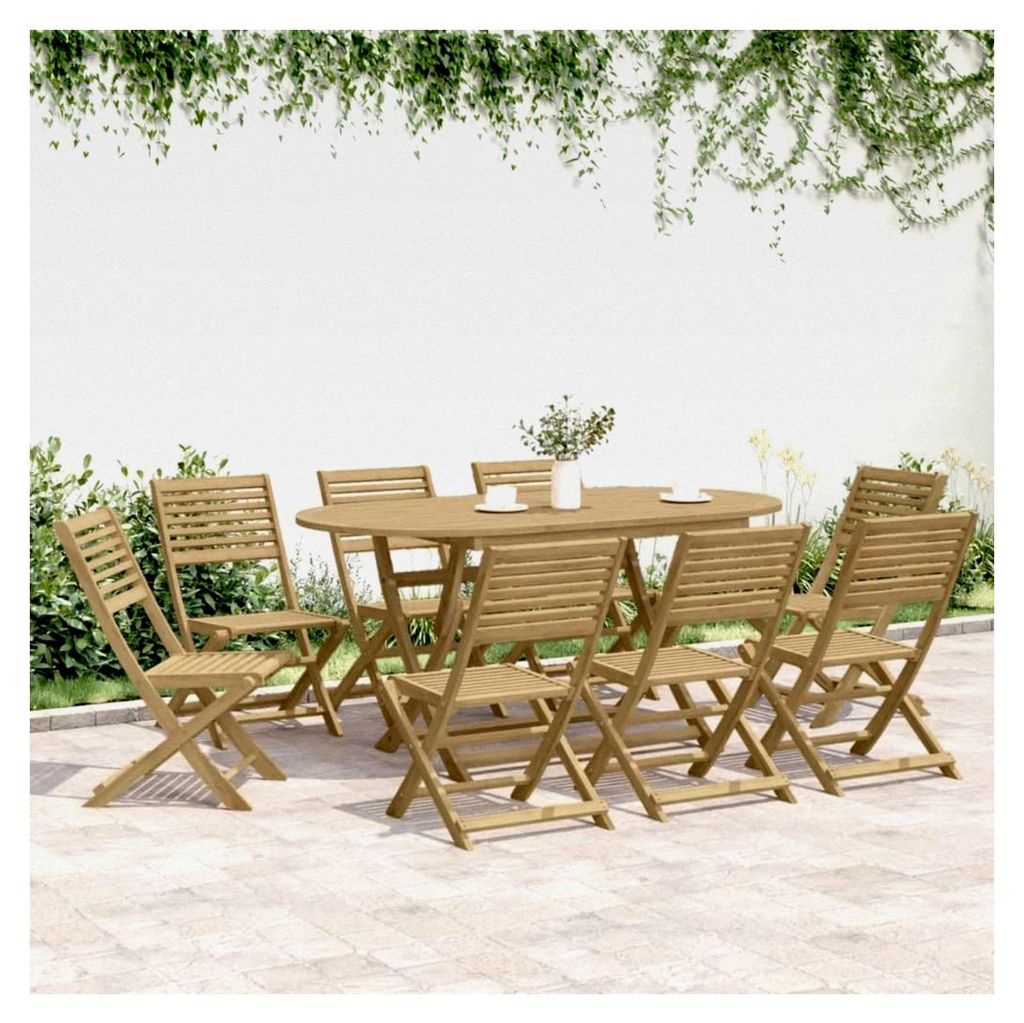 Klappstühle für den Garten, 8 Stück, 48,5x61,5x87cm, Akazienholz