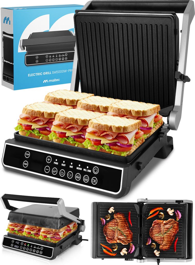 MalTec kontaktný gril s odkvapkávacou miskou SM5000W-PRO Obrázok produktu