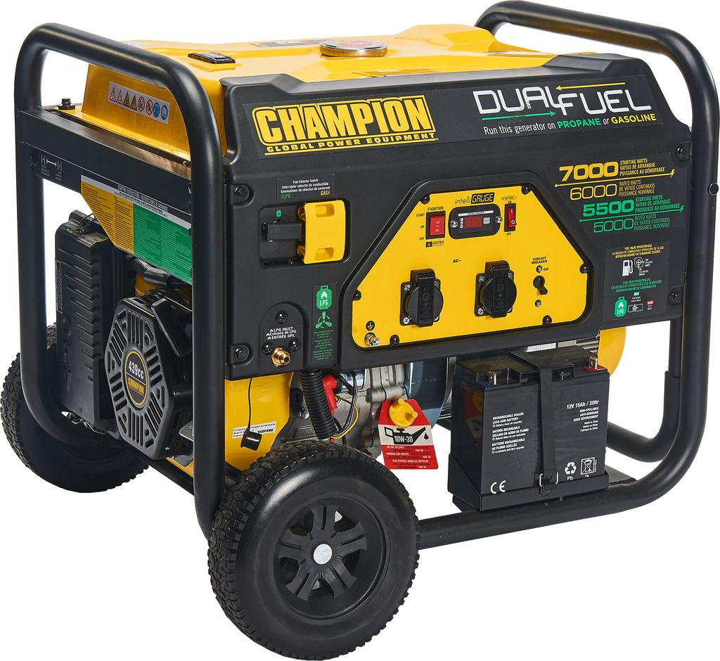 Champion Power Equipment Stromaggregat Benzin + Gas 7000 Produktbild 4
