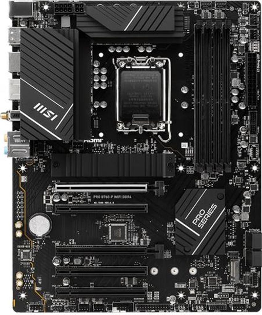 MSI PRO B760-P, Intel, LGA 1700, Intel Celeron , Intel Core i3, Intel Core i5, Intel Core i7, Intel Core i7..., LGA 1700, DD...