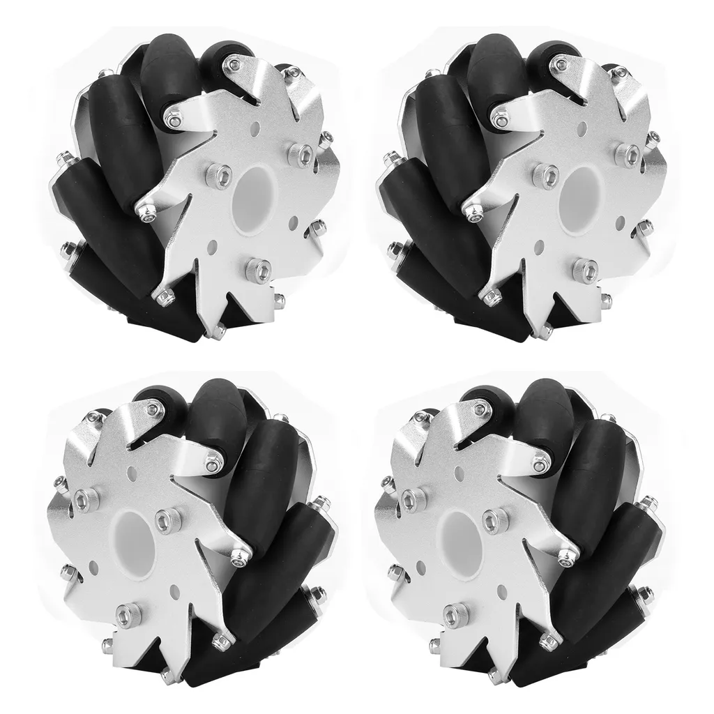 Set Ruote Mecanum RC 100mm - Kit Upgrade per Chassis Robot Arduino - 5