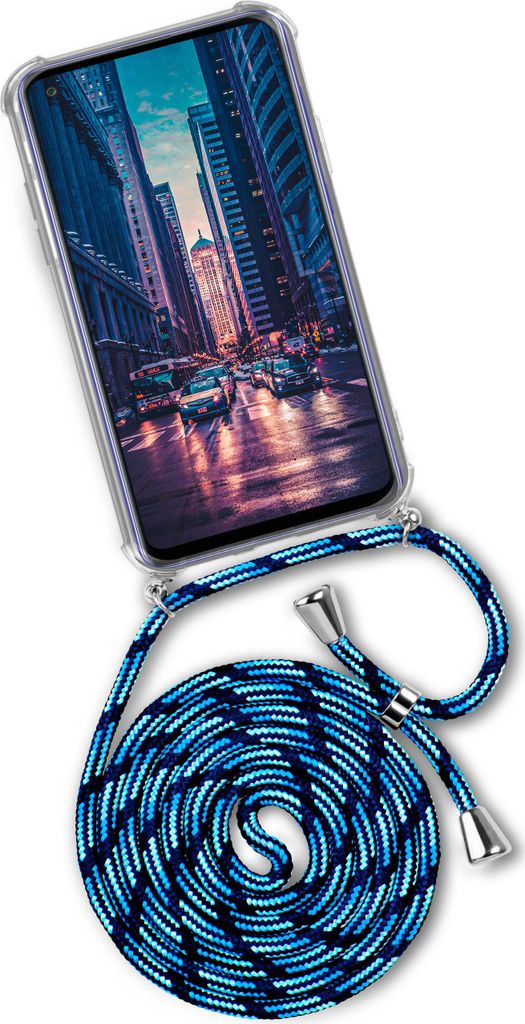 TWIST-Case + TWIST-Cord für Samsung Galaxy A21s, Farbe:City Dip (Silber)
