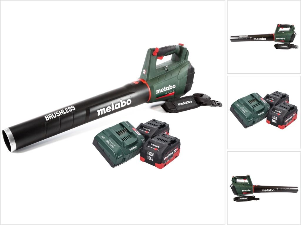 Metabo LB 18 LTX BL Akku Laubbläser 18 V Brushless + 2x Akku 10,0 Ah + Ladegerät