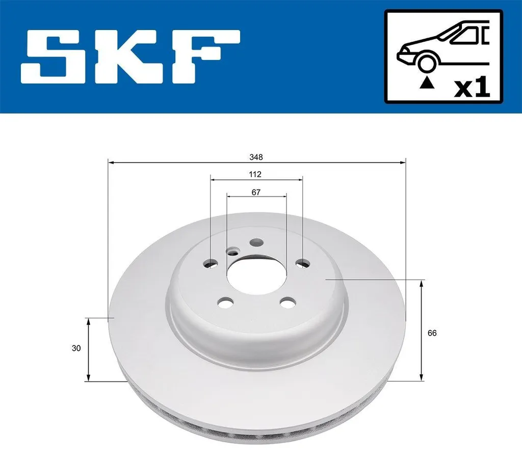 Disque de frein avant ventilé SKF 348mm pour BMW Série 5 G31 Touring