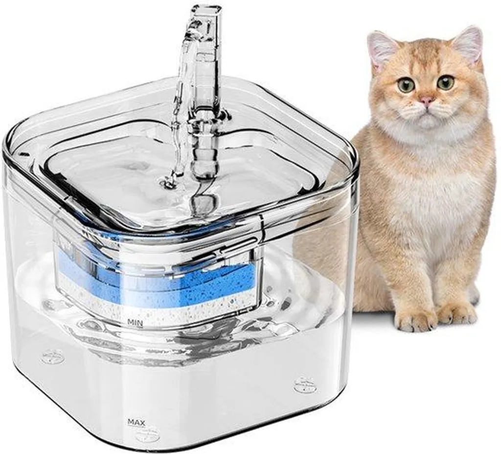 Abreuvoir automatique pour animaux 2,2L avec capteur et 8 filtres inclus