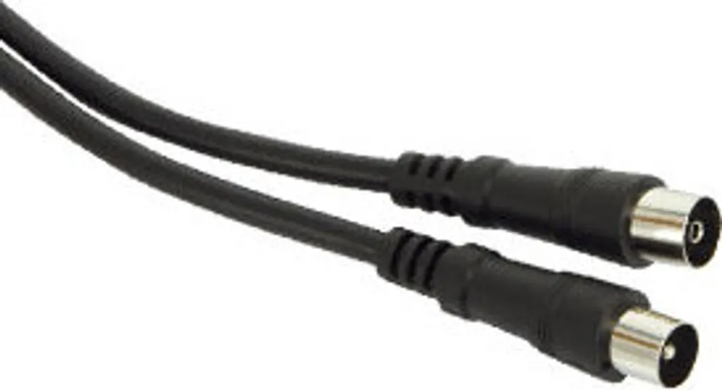Câble de raccordement antenne TV noir 1.5m S-IMPULS blindage de 75dB