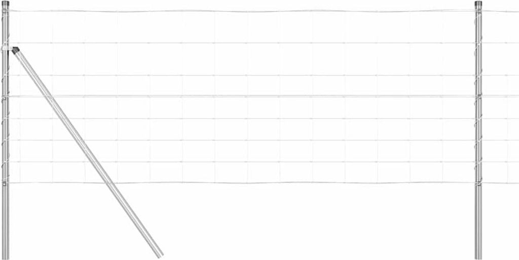 vidaXL Zaunpfosten Galvanisiert 50 x 0,8 m Stahl