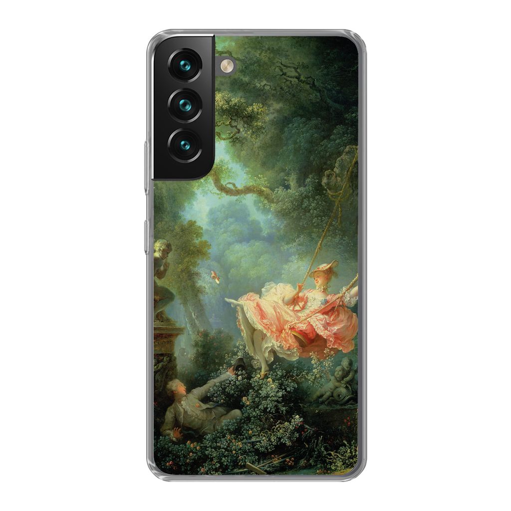 MuchoWow Handyhülle Schutzhülle Hülle für Samsung Galaxy S22 Die Schaukel - Jean-Honoré Fragonard - Kunstwerk Silikon Softcase Handy Hülle ...