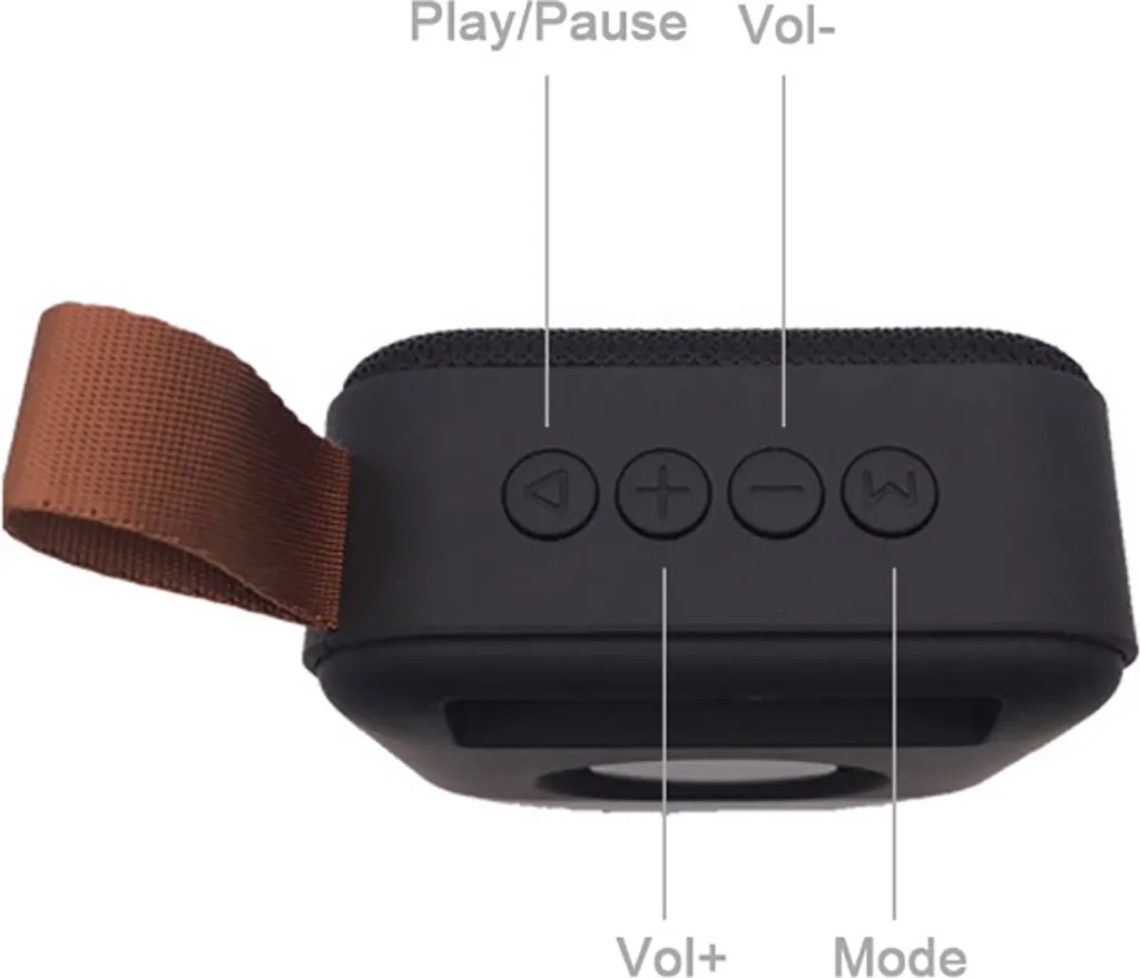 Speaker Bluetooth T5 Mini Outdoor - Tessuto Nero Resistente - 2